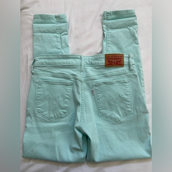 levis 711 skinny 27 turquoise blue jeans womens levi strauss - Picture 8 of 16